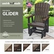 American Furniture Classics Fan Back Glider in Brazilian Walnut/Black