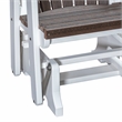 American Furniture Classics Fan Back Glider in Brazilian Walnut/White