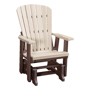 American Furniture Classics Fan Back Glider in Birchwood/Tudor Brown