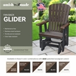 American Furniture Classics Fan Back Glider in Coastal Gray/Black