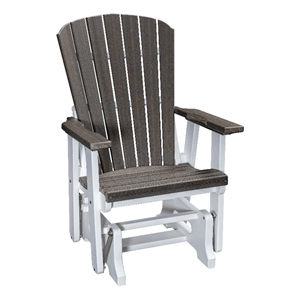 American Furniture Classics Fan Back Glider in Coastal Gray/White
