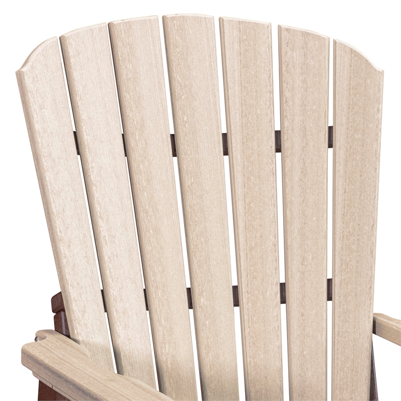 American Furniture Classics Fan Back Balcony Glider in Birchwood/Tudor Brown