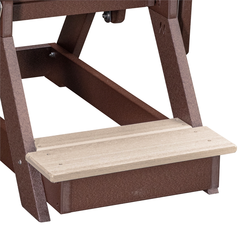 American Furniture Classics Fan Back Balcony Glider in Birchwood/Tudor Brown