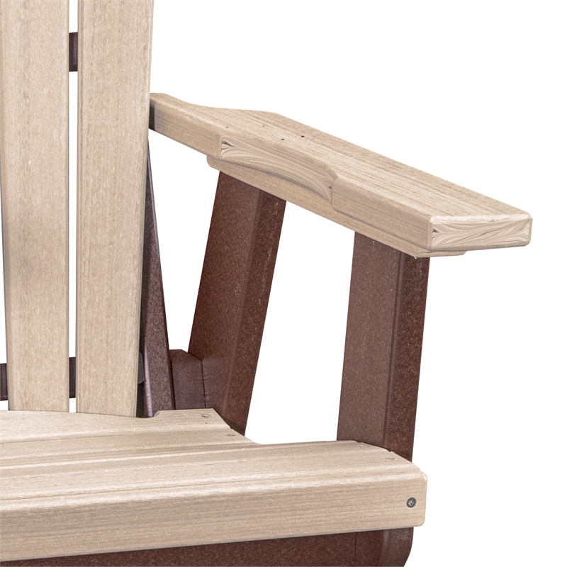 American Furniture Classics Fan Back Balcony Glider in Birchwood/Tudor Brown