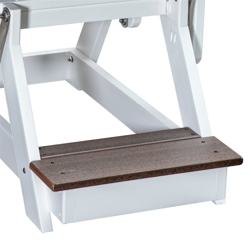 American Furniture Classics Fan Back Balcony Glider in Brazilian Walnut/White