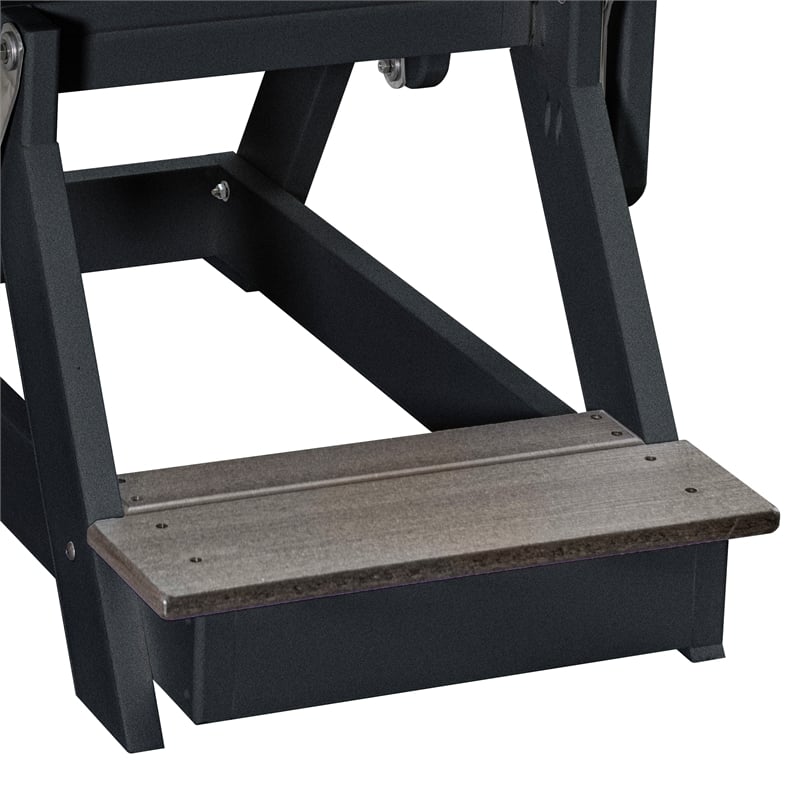 American Furniture Classics Fan Back Balcony Glider in Coastal Gray/Black