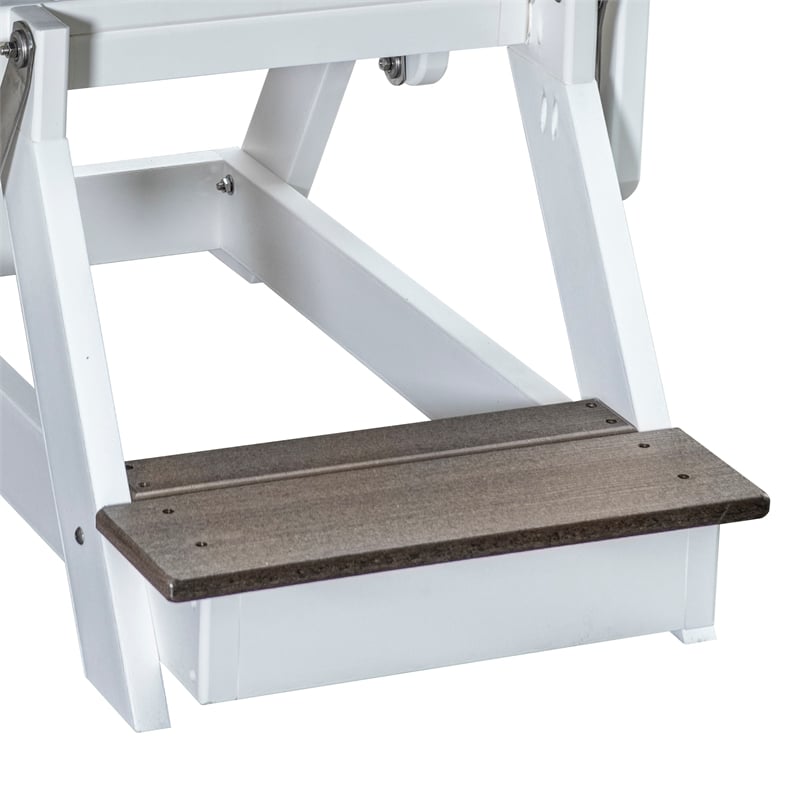 American Furniture Classics Fan Back Balcony Glider in Coastal Gray/White