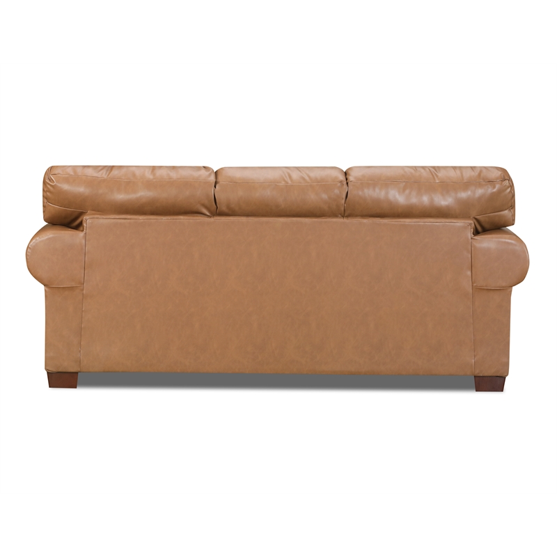 American Furniture Classics Vegan Leather Rolled Arm Sleeper Sofa
