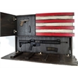 Large American Flag Wall Hanging Gun Concealment with Two Secret Compartments