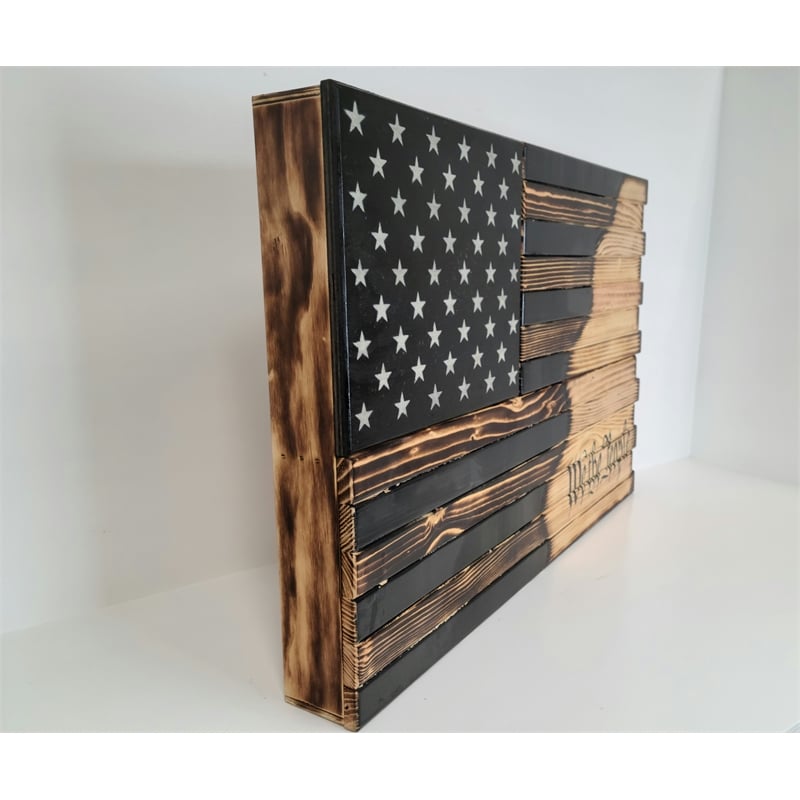 Large We The People Wall Hanging Gun Concealment with Two Secret Compartments
