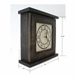 Mantel Clock in Dark Walnut Veneer with Secret Compartment