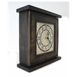 Mantel Clock in Dark Walnut Veneer with Secret Compartment