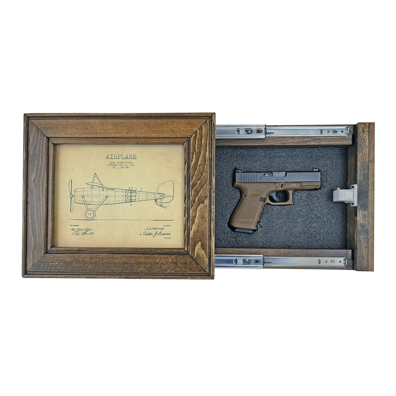 Picture Frame with Hidden Locking Gun Concealment Feature