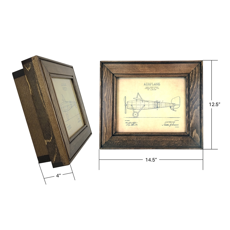Picture Frame with Hidden Locking Gun Concealment Feature