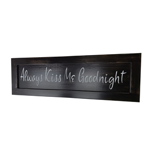 Always Kiss Me Goodnight Wall Decor with Locking Gun Concealment Compartment