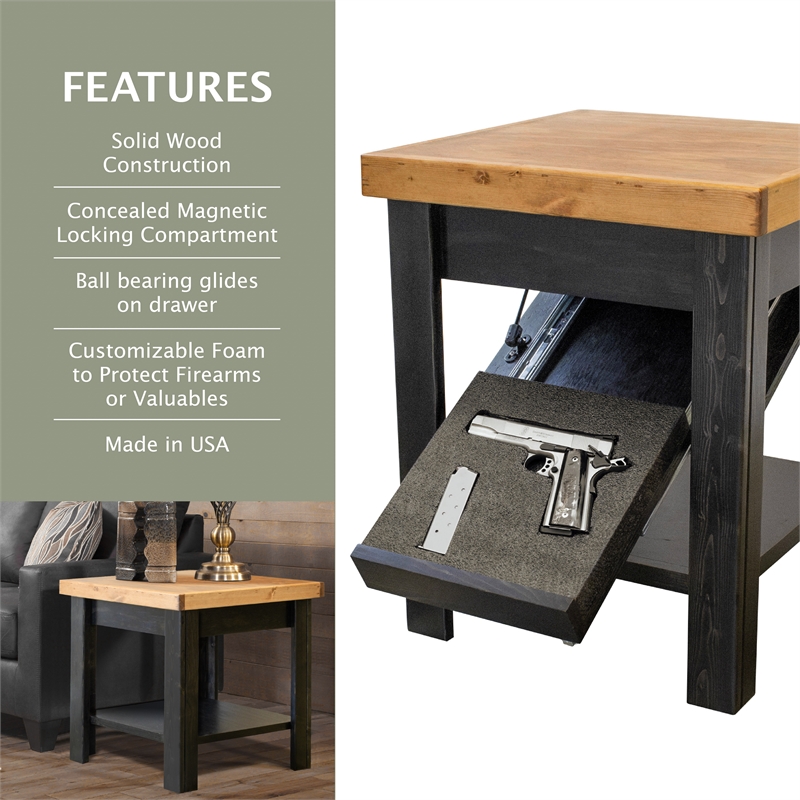 American Furniture Classics Gun Concealment Nightstand/End Table