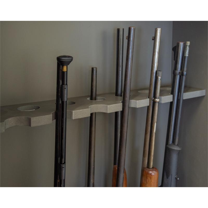 American Furniture Classics Model 860 Classic 12 Gun Cabinet Grey