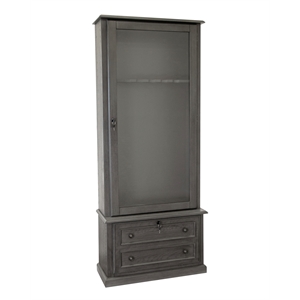 American Furniture Classics Model 860 Classic 12 Gun Cabinet Grey