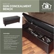 American Furniture Classics Model 502 Gun Concealment Bench - dark brown