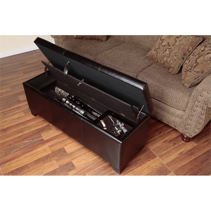 American Furniture Classics Model 502 Gun Concealment Bench - dark brown