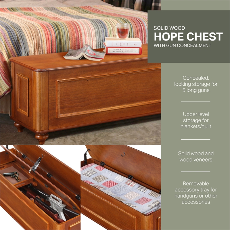 American Furniture Classics Model 540 Hope Chest with Gun Concealment