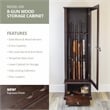 American Furniture Classics Model 650 8 Gun Cabinet with locking glass door