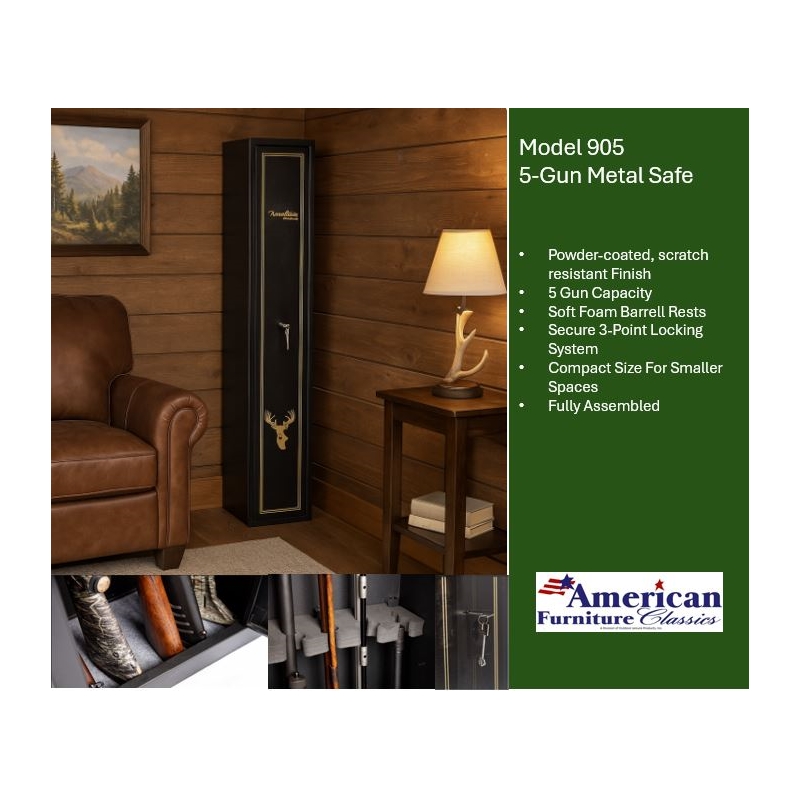 American Furniture Classics Model 905 5 Gun Safe