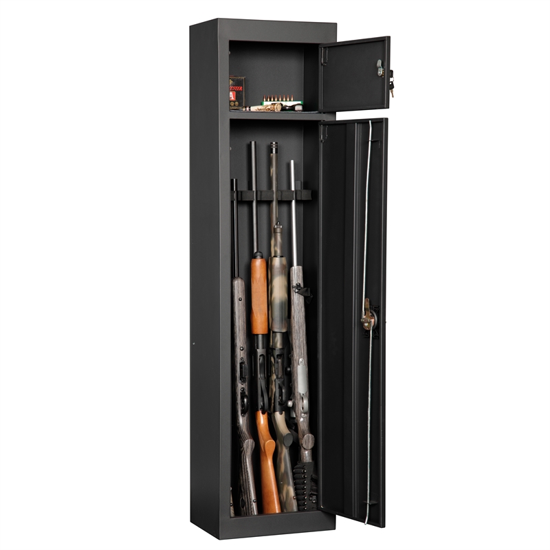 American Furniture Classics Model 906 5 Gun Metal Security Cabinet