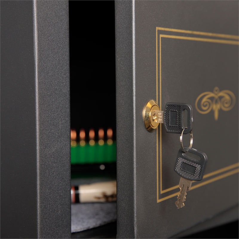 American Furniture Classics Model 906 5 Gun Metal Security Cabinet