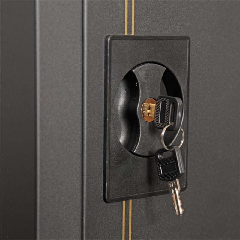 American Furniture Classics Model 906 5 Gun Metal Security Cabinet