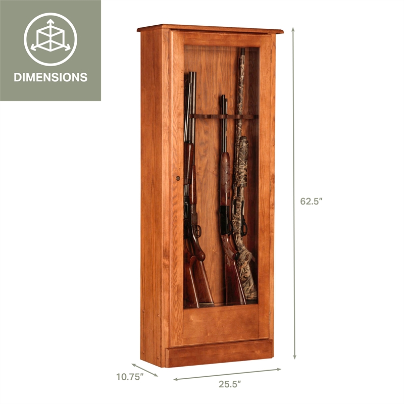 American Furniture Classics Model 724-10 10 Gun Cabinet