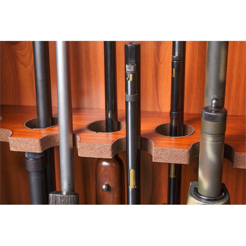 American Furniture Classics 8 Gun Cabinet with locking tempered glass door