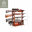 American Furniture Classics 4 Gun Wall Rack with locking storage compartment