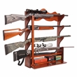 American Furniture Classics 4 Gun Wall Rack with locking storage compartment