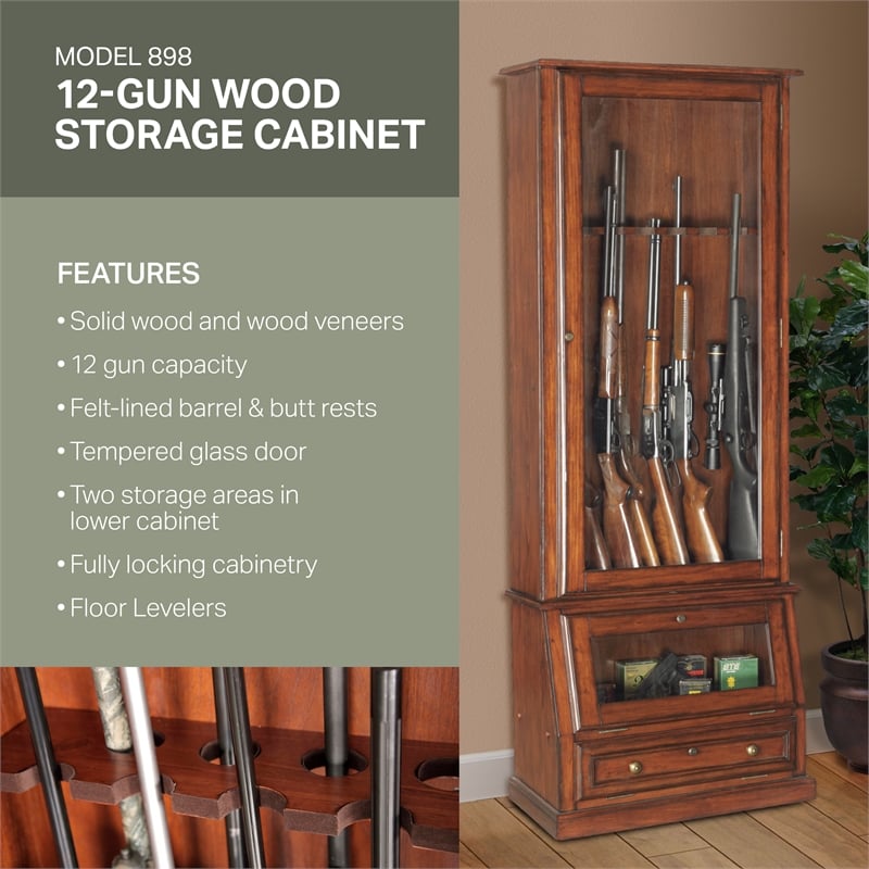 American Furniture Classics 12 Gun Slanted Base Cabinet