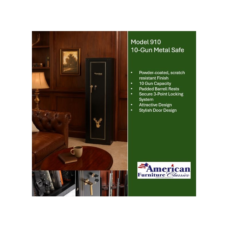 American Furniture Classics 10 Gun Metal Cabinet