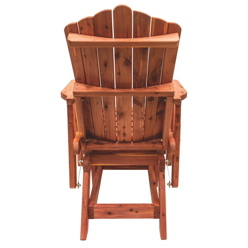 American Furniture Classics Natural Red Cedar Adirondack Balcony Height Glider