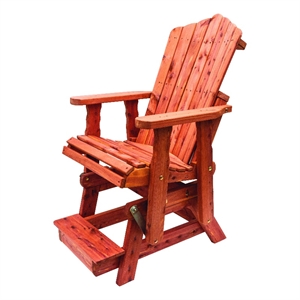 American Furniture Classics Natural Red Cedar Adirondack Balcony Height Glider