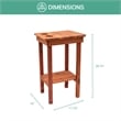 American Furniture Classics Natural Red Cedar Wood Balcony Height Side Table