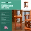 American Furniture Classics Natural Red Cedar Wood Balcony Height Side Table