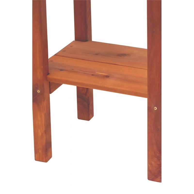 American Furniture Classics Natural Red Cedar Wood Balcony Height Side Table