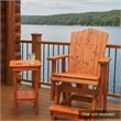 American Furniture Classics Natural Red Cedar Wood Balcony Height Side Table