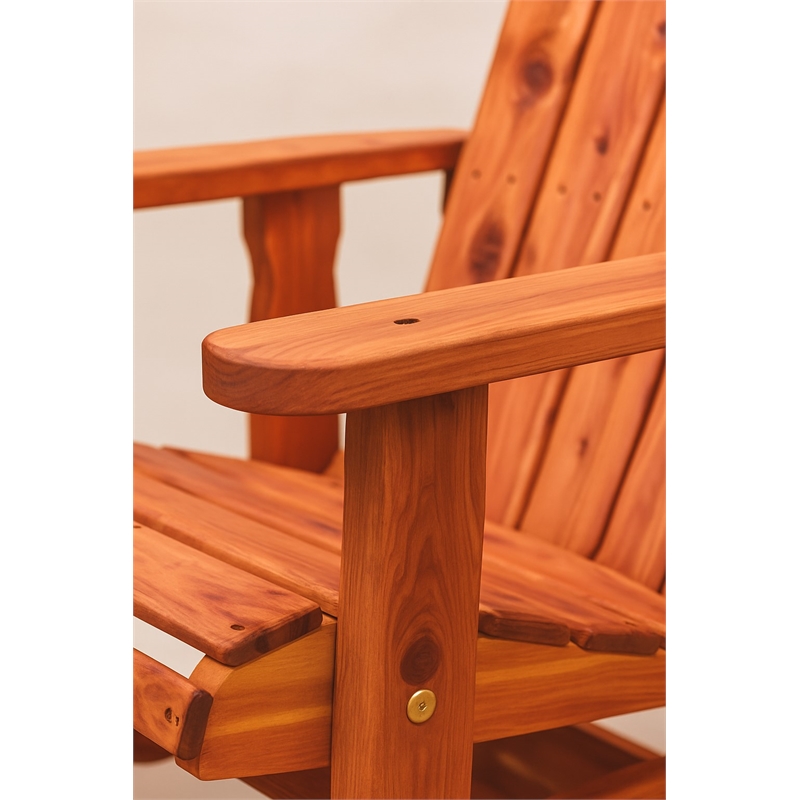 American Furniture Classics Natural Red Cedar Balcony Height Glider/Side Table