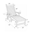American Furniture Classics HDPE Outdoor Chaise Lounge Chair in Light Gray/Black