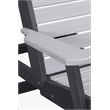 American Furniture Classics HDPE Outdoor Chaise Lounge Chair in Light Gray/Black