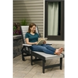 American Furniture Classics HDPE Outdoor Chaise Lounge Chair in Light Gray/Black