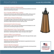 4 Ft High Density Polyethylene Outdoor Solar Lighthouse in Mahogany and Black