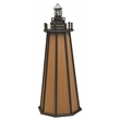 4 Ft High Density Polyethylene Outdoor Solar Lighthouse in Mahogany and Black