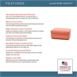American Furniture Classics  Daybreak Coral Polyester Blend Upholstered Ottoman with Contrast Welt