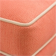 American Furniture Classics  Daybreak Coral Polyester Blend Upholstered Ottoman with Contrast Welt